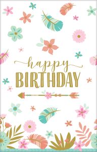 BOHO Birthday Girl stolnjak