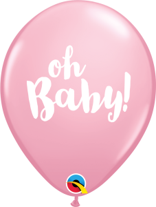 Lateks baloni 28cm Oh Baby Pink