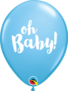 Lateks baloni 28cm Oh Baby Pale Blue
