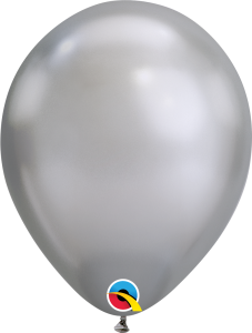 Lateks baloni 18cm Chrome Silver