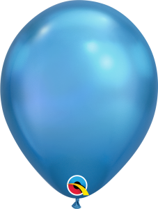 Lateks baloni 18cm Chrome Blue 