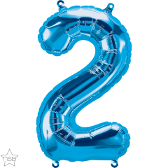 Mini folijski balon broj 2 Blue  