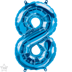 Mini folijski balon broj 8 Blue  