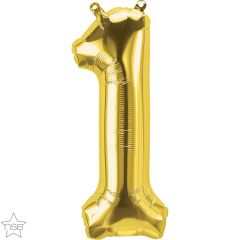 Mini folijski balon broj 1 Gold  