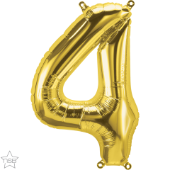 Mini folijski balon broj 4 Gold  