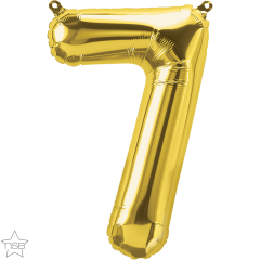Mini folijski balon broj 7 Gold  