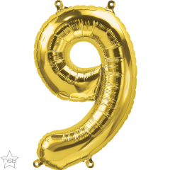 Mini folijski balon broj 9 Gold  