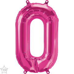 Mini folijski balon broj 0 Magenta  