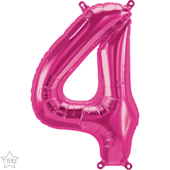 Mini folijski balon broj 4 Magenta  