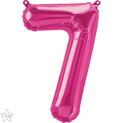 Mini folijski balon broj 7 Magenta  