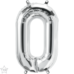Mini folijski balon broj 0 Silver  