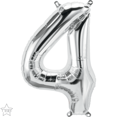 Mini folijski balon broj 4 Silver  