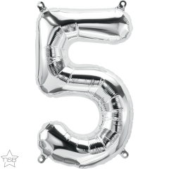 Mini folijski balon broj 5 Silver  