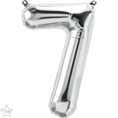 Mini folijski balon broj 7 Silver  