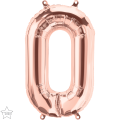 Mini folijski balon broj 0 RoseGold  