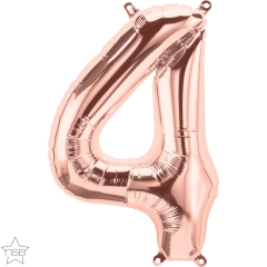 Mini folijski balon broj 4 RoseGold  