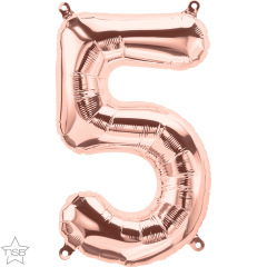 Mini folijski balon broj 5 RoseGold  