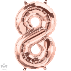 Mini folijski balon broj 8 RoseGold  