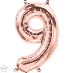 Mini folijski balon broj 9 RoseGold  