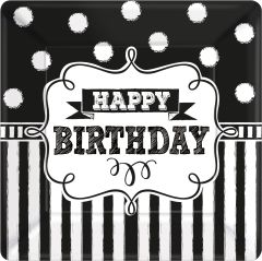 Chalkboard Birthday tanjuri 26 x 26 cm