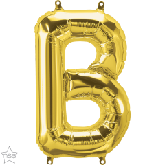 Mini folijski balon slovo B Gold  