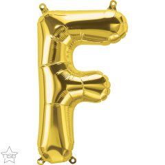 Mini folijski balon slovo F Gold  
