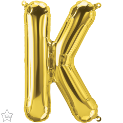 Mini folijski balon slovo K Gold  