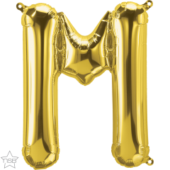 Mini folijski balon slovo M Gold  