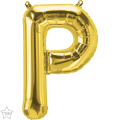 Mini folijski balon slovo P Gold  