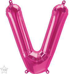 Mini folijski balon slovo V Magenta  