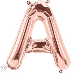 Mini folijski balon slovo A RoseGold  