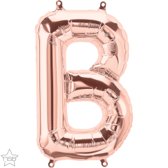 Mini folijski balon slovo B RoseGold  