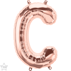 Mini folijski balon slovo C RoseGold  