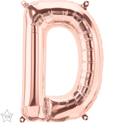 Mini folijski balon slovo D RoseGold  