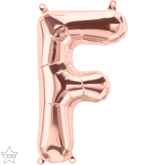 Mini folijski balon slovo F RoseGold  