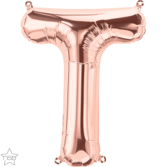 Mini folijski balon slovo T RoseGold  