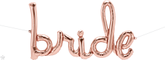 Natpis Bride Rosegold folijski balon
