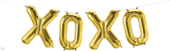 Mini folijski balon natpis XOXO Gold