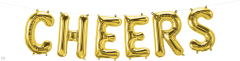 Mini folijski balon natpis Cheers Gold