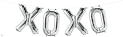 Mini folijski balon natpis XOXO Silver