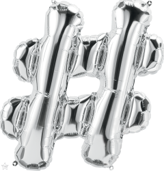 Mini folijski balon znak # Silver  