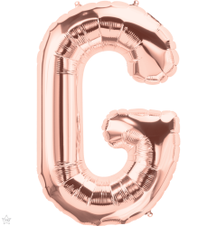 Mini folijski balon slovo G RoseGold  