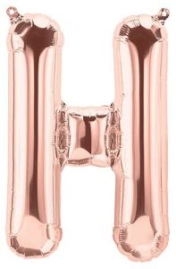 Mini folijski balon slovo H RoseGold  