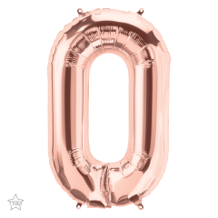 Mini folijski balon slovo O RoseGold  