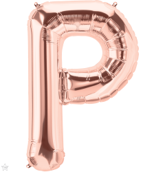 Mini folijski balon slovo P RoseGold  
