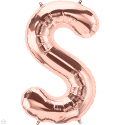 Mini folijski balon slovo S RoseGold  