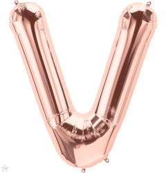 Mini folijski balon slovo V RoseGold  