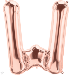 Mini folijski balon slovo W RoseGold  