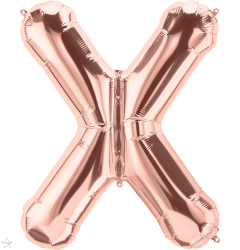 Mini folijski balon slovo X RoseGold  