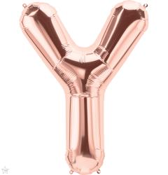 Mini folijski balon slovo Y RoseGold  